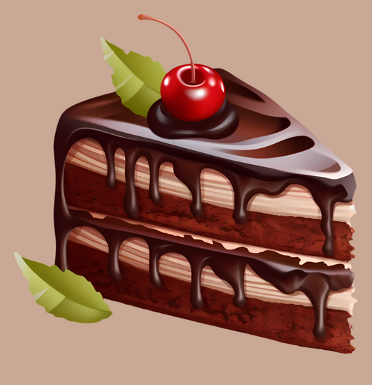 Cherry chocolate cake candle