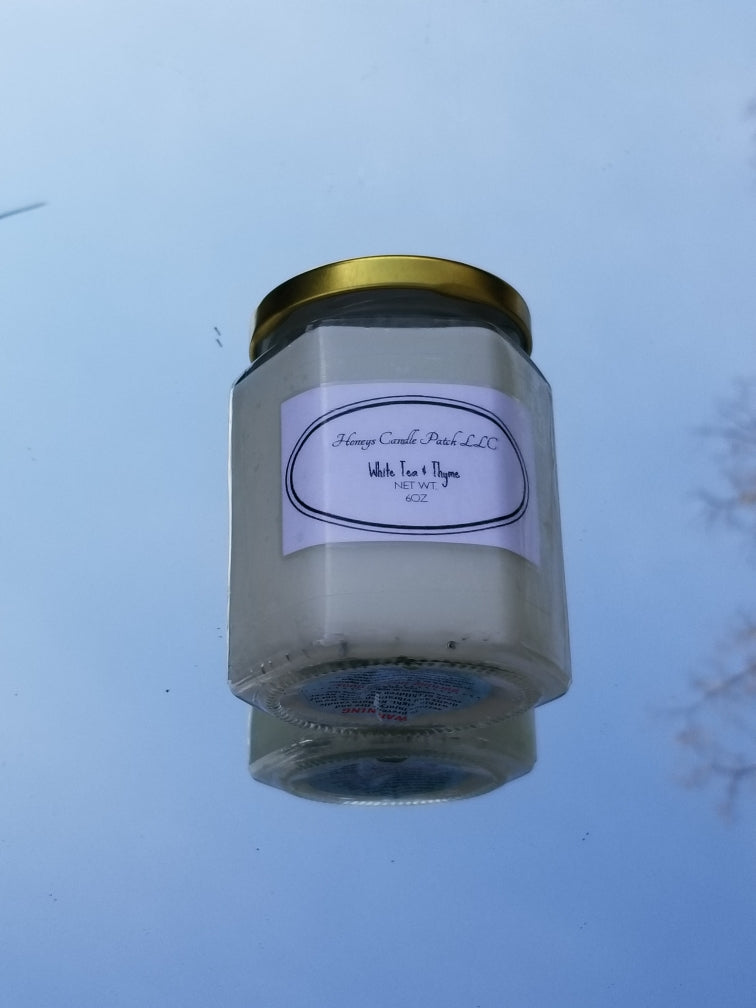 White tea and thyme candle